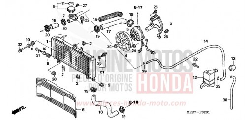 RADIATEUR (CB600N6/NA6) CBF600N6 de 2006